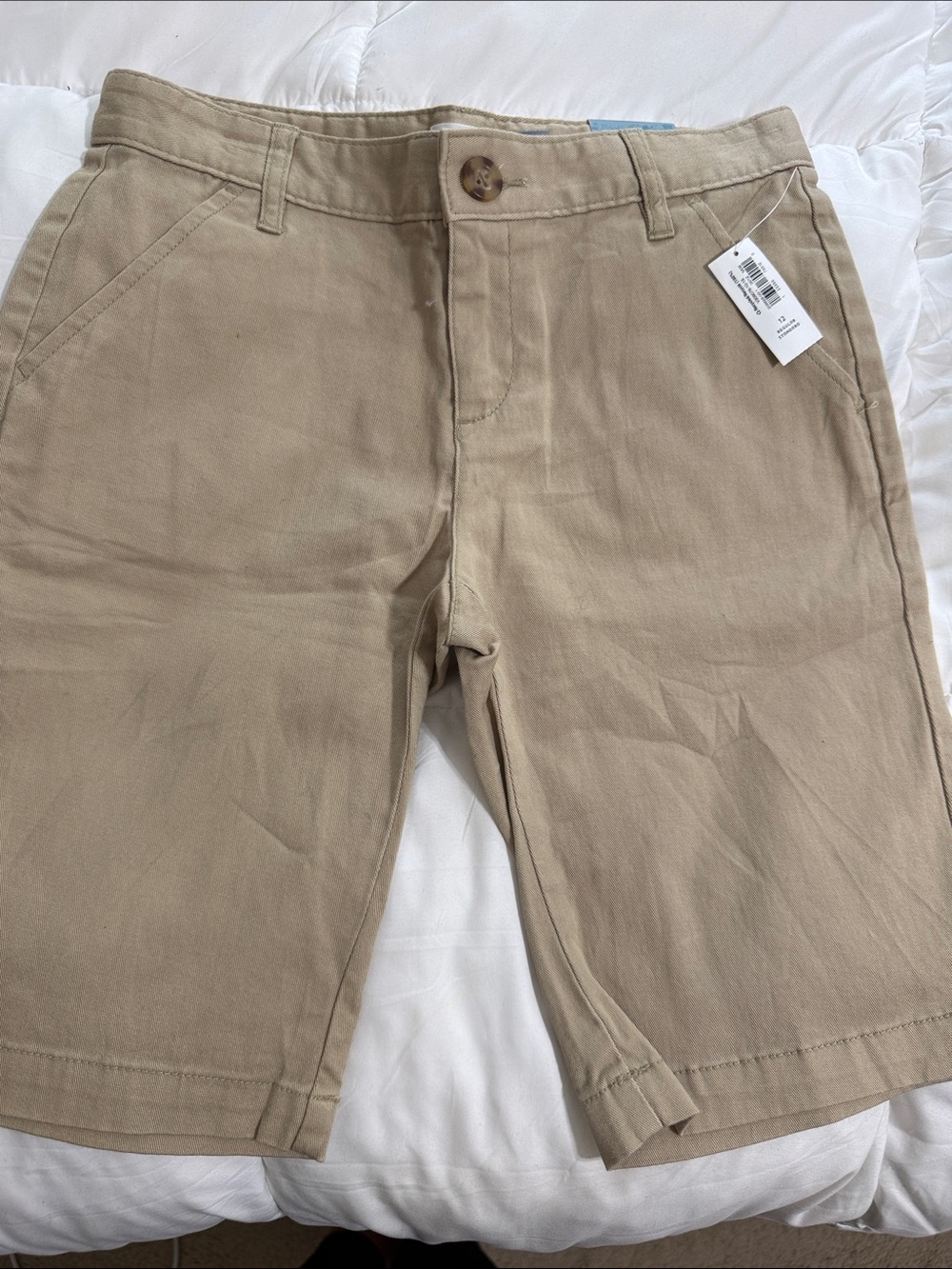 Girls Old Navy Khaki Flat-Front Chino Shorts